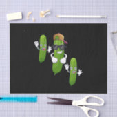 Funny Cucumber Pickle Dancing Food Tissuepapier (Craft)