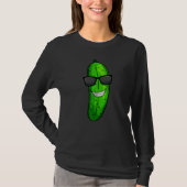 Funny Cucumber Sunglass Vegetable T-shirt (Voorkant)