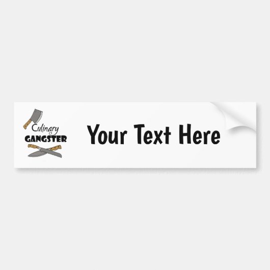 Funny Culinary Gangster Cooking Design Bumpersticker (Voorkant)