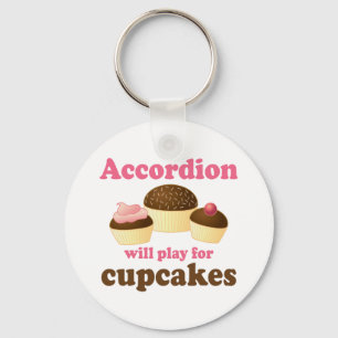 Funny Cupcake Accordion Music Quote Gift Sleutelhanger