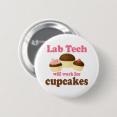Funny Cupcakes Design Lab Tech Ronde Button 5,7 Cm (Voorkant /achterkant)