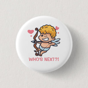 Funny Cupid Valentijnsdag Pin-Button Ronde Button 3,2 Cm