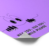 Funny Curiosity Eyes Poster Custom Text (Hoek)