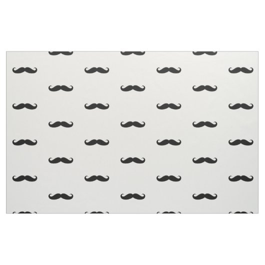 Funny Curled Black Mustache Stof (Fat Quarter)