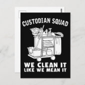 Funny Custodian Cleaning Humor Briefkaart (Voorkant / Achterkant)