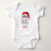 Funny Custom Baby's First Kerstkerstkerstkerstkers Romper (Voorkant)