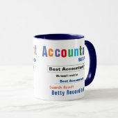 Funny Custom Best Accountant Mok (Voorkant rechts)