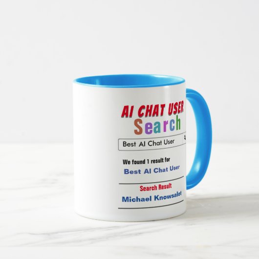 Funny Custom Best AI Chat User Gift Mok (Voorkant rechts)