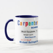 Funny Custom Best Carpenter Mok (Links)