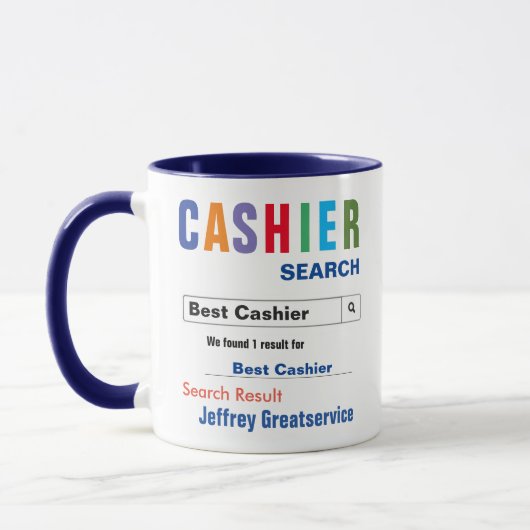 Funny Custom Best Cashier Mok (Links)