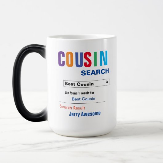 Funny Custom Best Cousin Gift Magische Mok (Links)