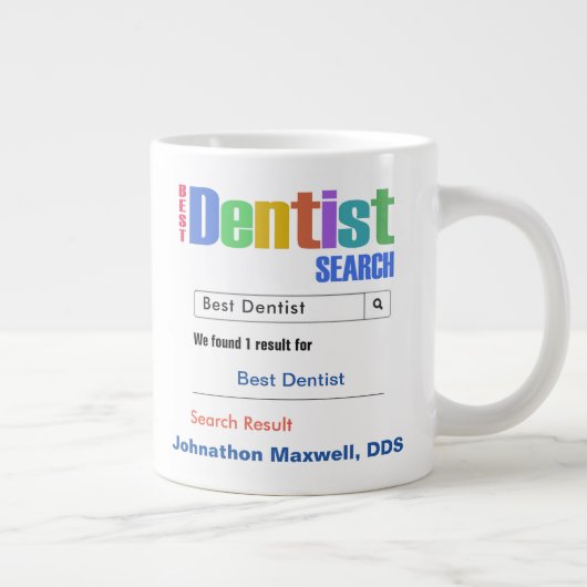 Funny Custom Best Dentist Gift Extra Grote Beker (Rechts)