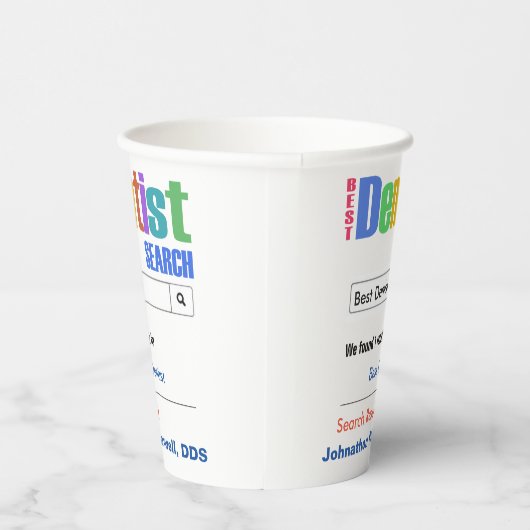 Funny Custom Best Dentist Papieren Bekers (Rechts)