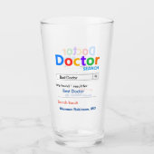Funny Custom Best Doctor Gift Glas (Voorkant)