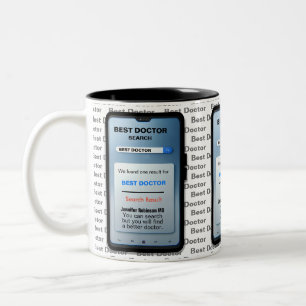 Funny Custom Best Doctor Gift Tweekleurige Koffiemok