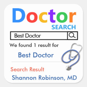 Funny Custom Best Doctor Gift Vierkante Sticker