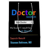 Funny Custom Best Doctor Medium Cadeauzakje (Achterkant)