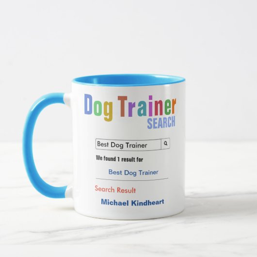 Funny Custom Best Dog Trainer Cadeft Mok (Links)