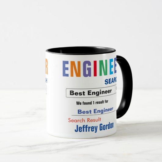 Funny Custom Best Engineer Gift Mok (Voorkant rechts)