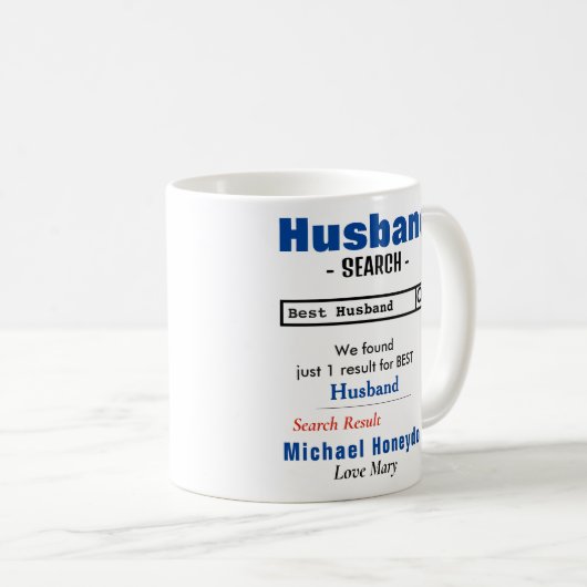 Funny Custom Best Husband Mok (Voorkant rechts)