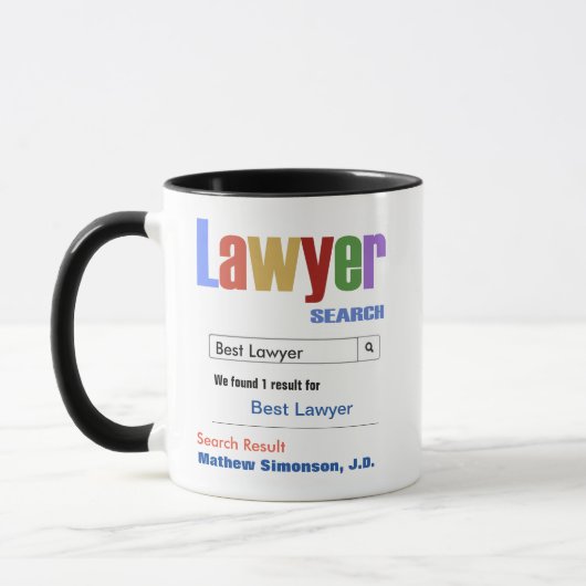 Funny Custom Best Lawyer Gift Mok (Links)