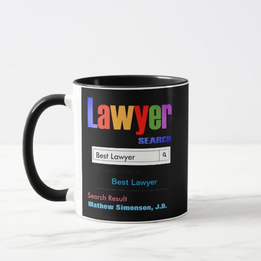 Funny Custom Best Lawyer Gift Mok (Links)