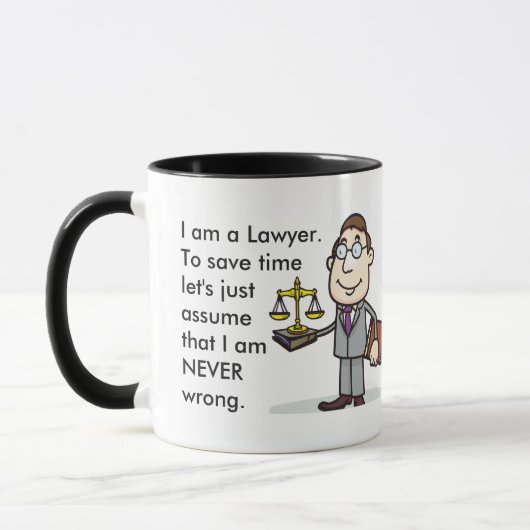 Funny Custom Best Lawyer Gift Mok (Links)