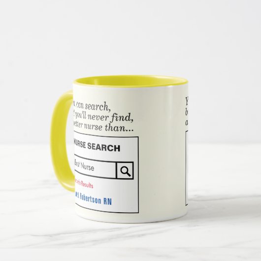 Funny Custom Best Nurse Cadeft Mok (Voorkant links)