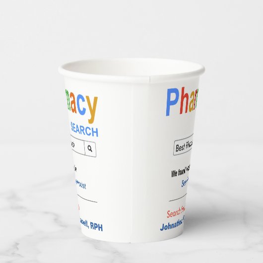 Funny Custom Best Pharmacist Gift Papieren Bekers (Rechts)