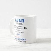 Funny Custom Best tante Mok (Voorkant links)