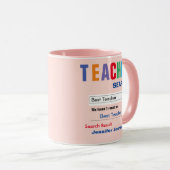 Funny Custom Best Teacher CadeauMok Mok (Voorkant rechts)