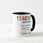 Funny Custom Best Teachers Aid Gift Mok (Voorkant rechts)