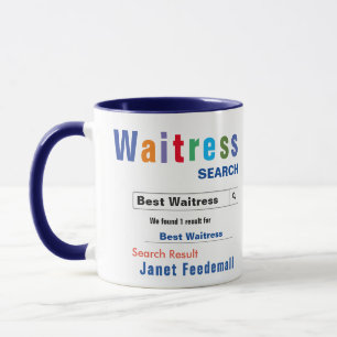 Funny Custom Best Waitress Mok