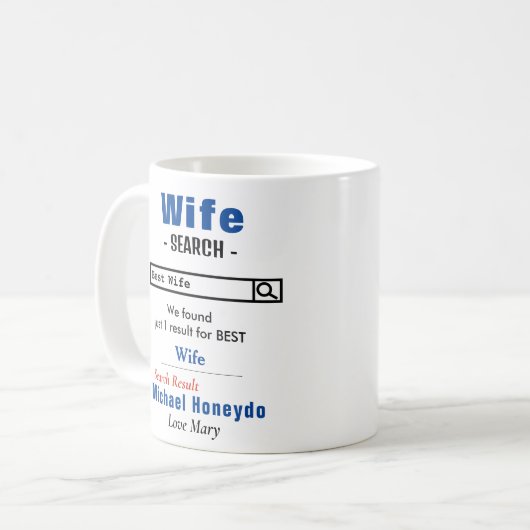 Funny Custom Best Wife Mok (Voorkant links)