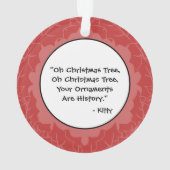 Funny Custom Cat and Owners Name Red Christmas Tre (dos)