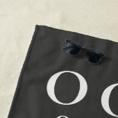 Funny Custom Charcoal Gray White OOO Simple Men  Strandlaken (In situ)