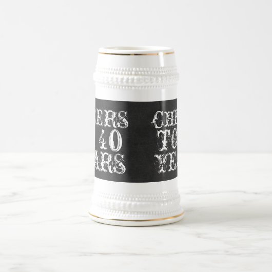 Funny custom cheers to 40 year gift bierpul (Center)