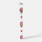 Funny Custom Couple Faces Pattern Red Hearts iPhone Hoesje (Linkerkant)