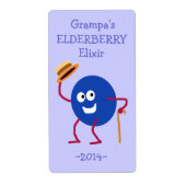 Funny Custom Elderberry Wine Labels (Voorkant)