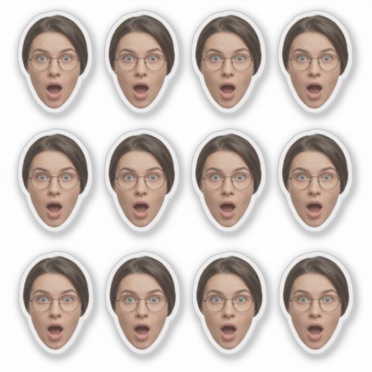 Funny Custom Face Bachelor Birthday Party Sticker (Voorkant)