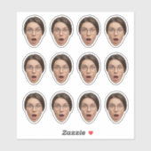 Funny Custom Face Bachelor Birthday Party Sticker (Vel)