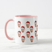 Funny Custom Face Foto Sinterklaas Pet Kerst Mok (Links)