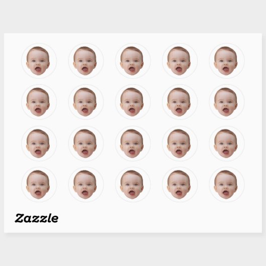 Funny Custom Face Stickers Personalized Face Photo (Feuille)