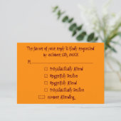 Funny Custom Halloween Party RSVP Invitation Card (Debout devant)