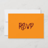 Funny Custom Halloween Party RSVP Invitation Card (Dos)