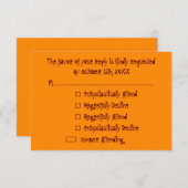 Funny Custom Halloween Party RSVP Invitation Card (Devant / Derrière)