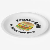 Funny Custom Hamburger Papieren Bordje (Gekanteld)