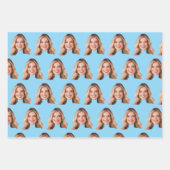 Funny Custom Heads Photo Gift Wrap | Custom Face Inpakpapier Vel (Voorkant 2)