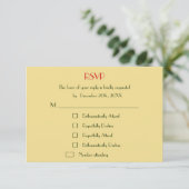 Funny Custom Holiday kerstbruiloft RSVP Uitnodigin (Staand voorkant)