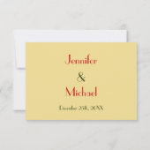 Funny Custom Holiday kerstbruiloft RSVP Uitnodigin (Achterkant)